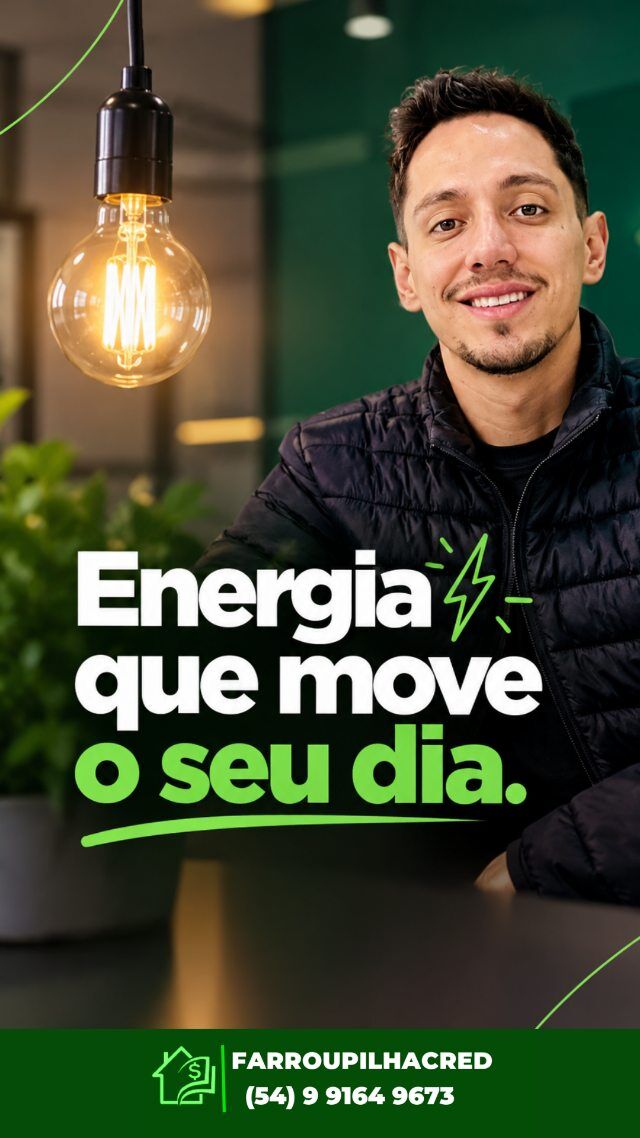 ⚡ Sua energia pode trazer uma solução para o seu momento.Precisando de um crédito para organizar as contas, resolver uma despesa inesperada ou colocar aquele plano em prática?A FarroupilhaCred oferece crédito com desconto na conta de energia, de forma prática e com atendimento personalizado.💚 Consulte as condições disponíveis para você.FarroupilhaCred — crédito pensado para você.📲 Fale conosco pelo WhatsApp e saiba mais.#FarroupilhaCred #Credito #CreditoNaContaDeEnergia #CreditoPessoal #FarroupilhaRS Farroupilha SerraGaucha CreditoFacil Financiamento OrganizacaoFinanceira Dinheiro SolucaoFinanceira