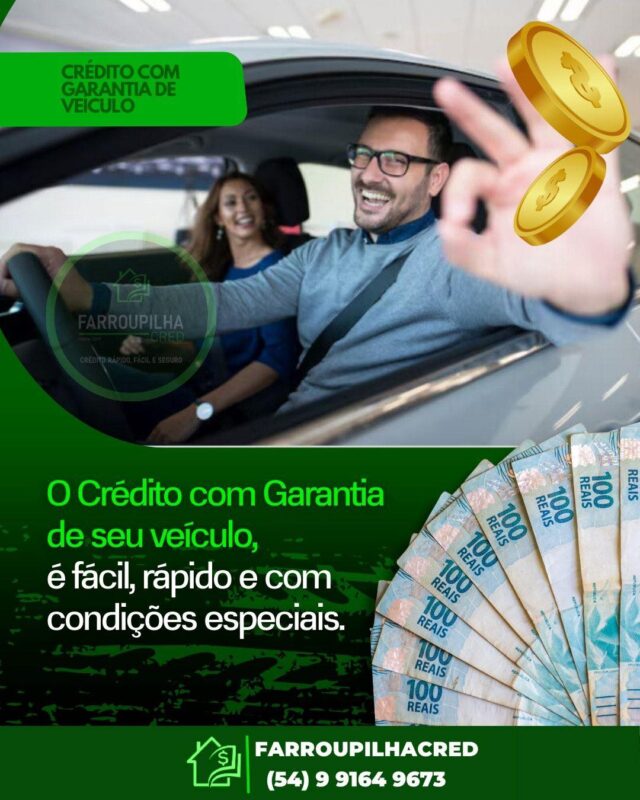 Precisando de dinheiro e sem saber o que fazer?** Na Farroupilhacred, temos a solução perfeita para você! Com o **Crédito com Garantia de Veículo**, você pode usar seu carro como garantia e continuar utilizando-o normalmente, sem preocupações.✨ **Condições especiais e taxas que cabem no seu bolso.** Dinheiro rápido e seguro para realizar seus planos!Entre em contato agora mesmo e descubra como é fácil resolver suas pendências financeiras sem abrir mão do que é seu!📞 **Fale conosco:** link na bio° **Farroupilhacred - Porque o crédito que você precisa está aqui!**#farroupilhacred #farroupilhars #credito #crédito #comgarantia #empréstimo #riogradedosul #riogradedosuloficial #farroupilhars